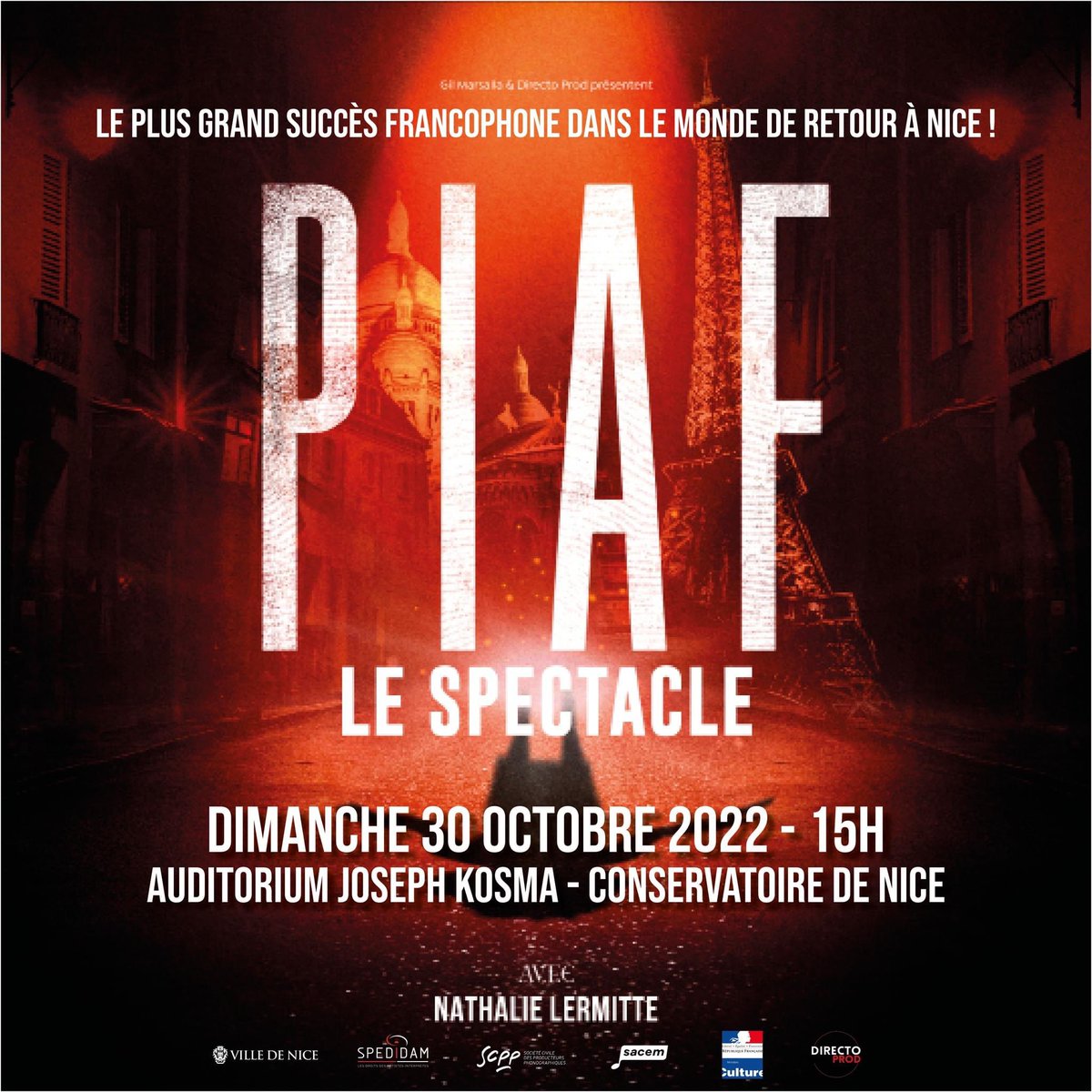 GilMarsalla's tweet photo. Pour tous les niçois qui n’ont pas encore pu voir le plus grand succès francophone dans le monde depuis 2015 #madeinnissa @piaftheshow @VilledeNice @DirectoTwitt @franceinfo @francebleuazur @BFMCotedazur @Nice_Matin @ExploreNCA @RobertRoux_Nice @ClementR_Nice @Nice_Culture https://t.co/yI5A19ob4K