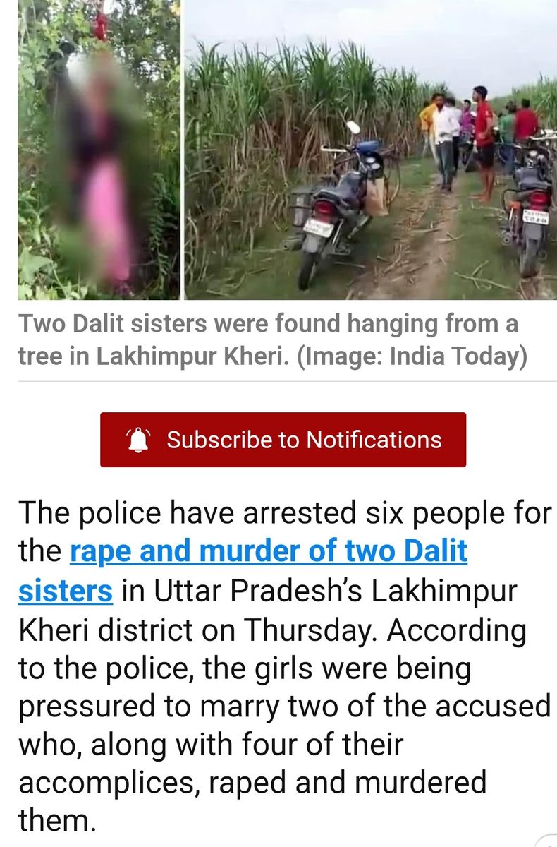 Sohail &amp; Junaid kidnapped two dalit sisters aged 14 &amp; 16, raped them &amp; hanged them in Lakhimpur Kheri, Uttar Pradesh. #LakhimpurKheri #Dalit #Arif