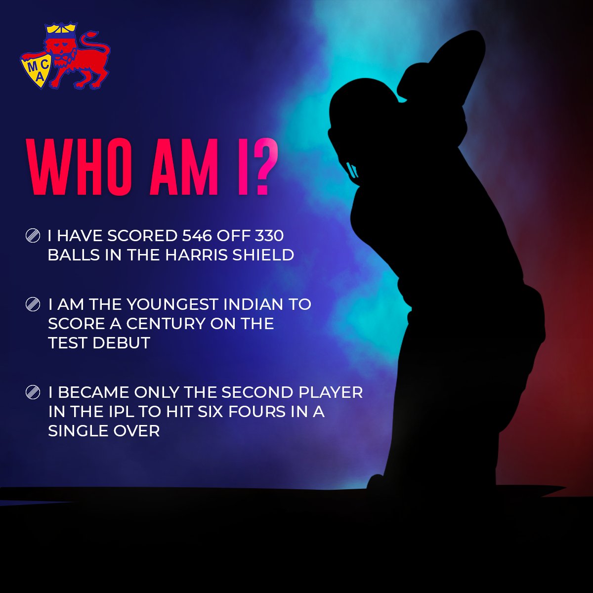 MumbaiCricAssoc's tweet photo. Fastest Fingers First 🫵

A relatively easy guess and hence speed is what matters here 😉

#GetCommenting now 👇

#MCA #Mumbai #Cricket #IndianCricket #Wankhede #BCCI https://t.co/KeIUUe4qjA