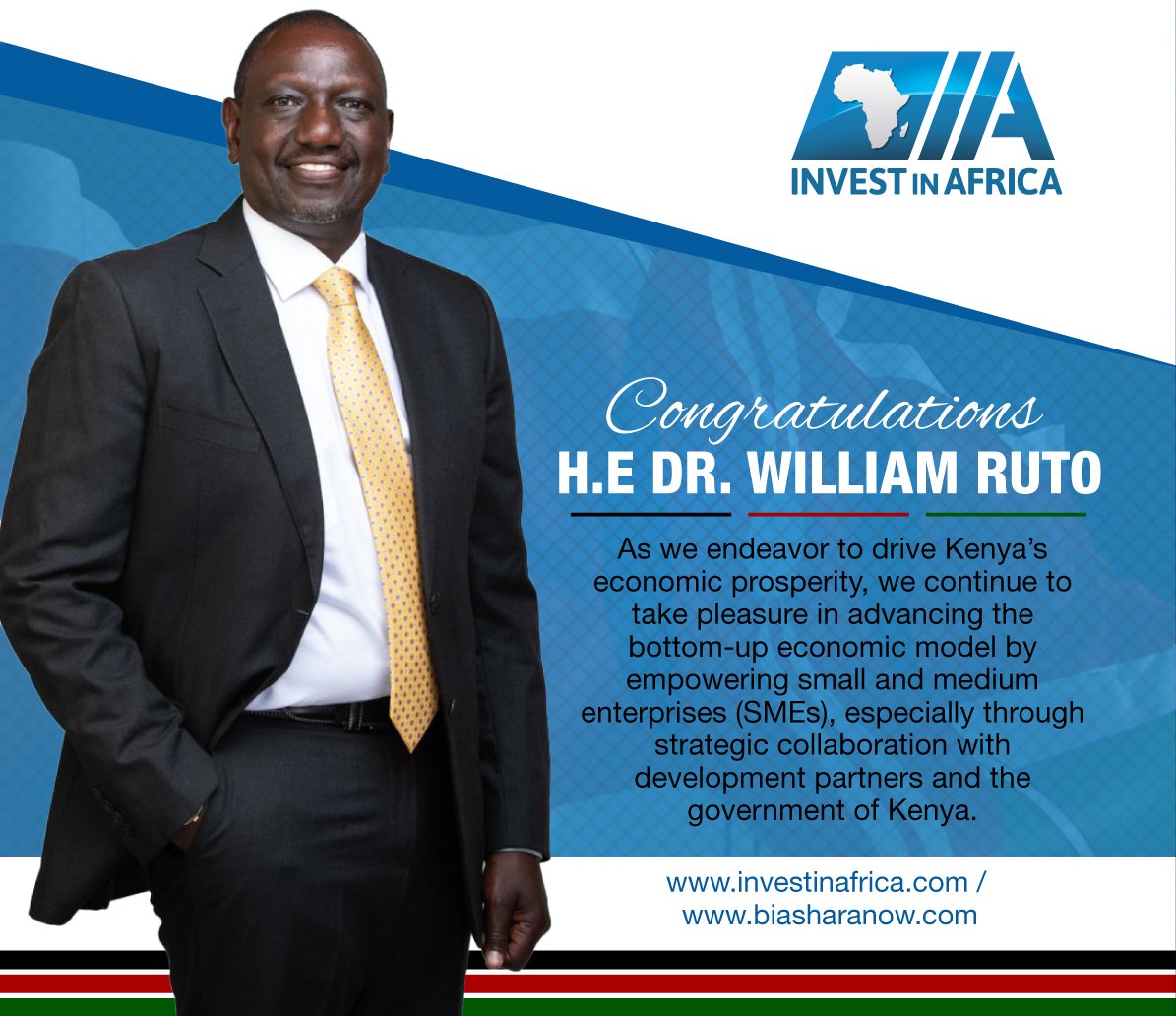 IIA_Kenya's tweet photo. Congratulations to his excellency, President @WilliamsRuto, as he leads the nation to greater heights. 
We take pleasure in advancing the bottom-up economic model by empowering SMEs, primarily through strategic collaboration with development partners and the government of Kenya. https://t.co/lkvyJ43Rnx