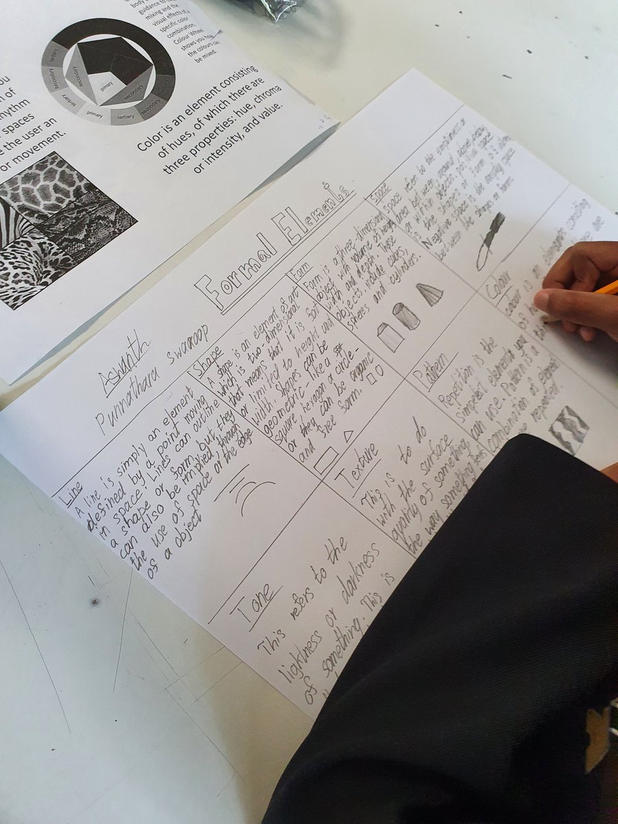 MeadowParkDT's tweet photo. Year 7s have started their art lessons learning about the formal elements of art. We have some great artists in the making and are excited to see what they can do #art #formalelements https://t.co/ryF1w3ULj1