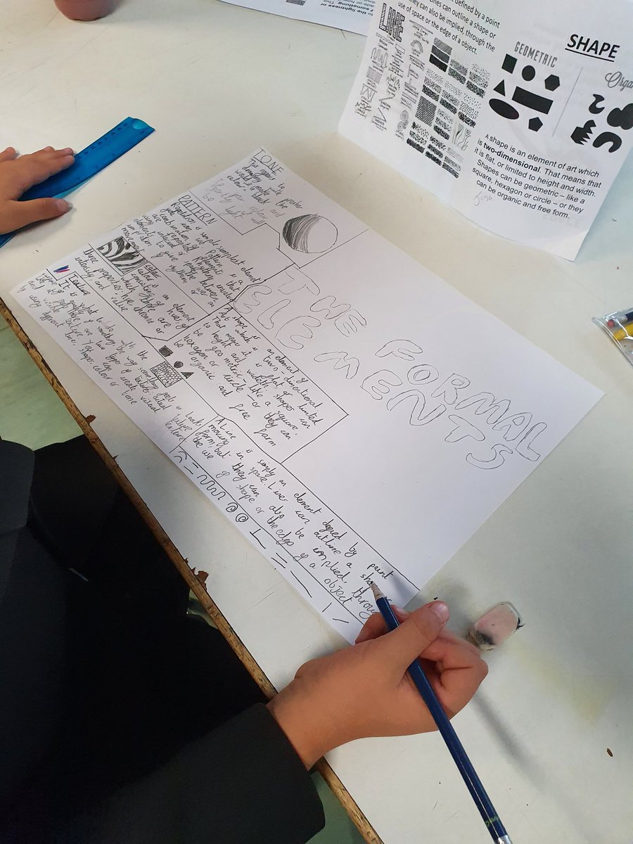 MeadowParkDT's tweet photo. Year 7s have started their art lessons learning about the formal elements of art. We have some great artists in the making and are excited to see what they can do #art #formalelements https://t.co/ryF1w3ULj1