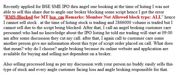 bhingaradiya89's tweet image. Don't try SME IPO in Angel ONE.....