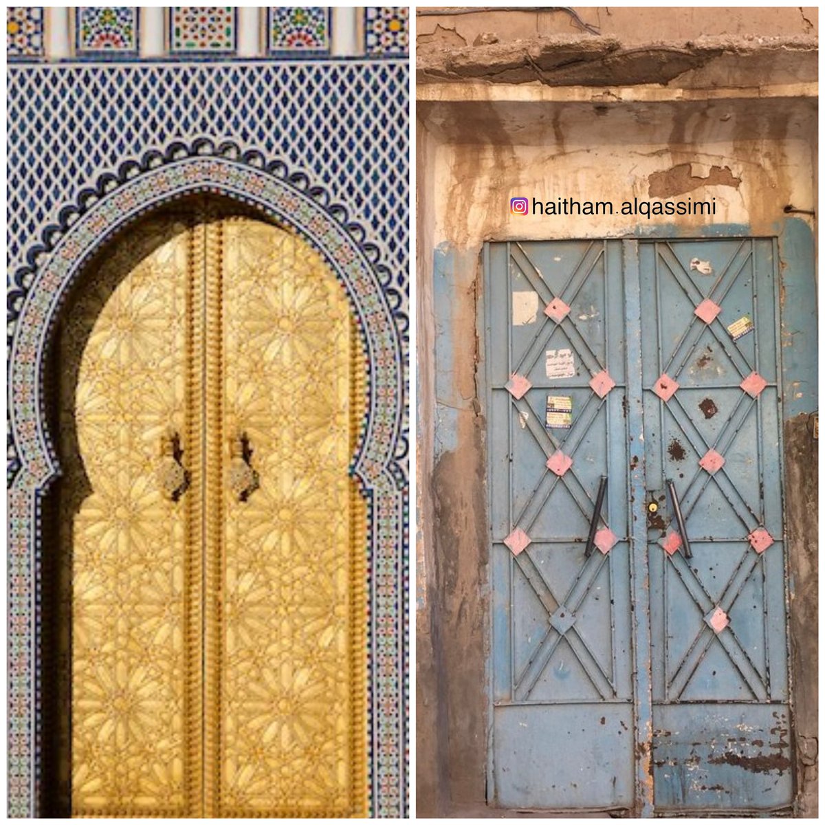 لا تحكم على ظاهر الأمور .. فقد يكون خلف الأبواب الصدِأة والبيوت المتهالكة أناس قلوبهم صافية ونفوسهم راضية.  وخلف الأبواب المذهبة والقصور العالية اشخاص قلوبهم مملوءة بالهمِّ والألم.
…