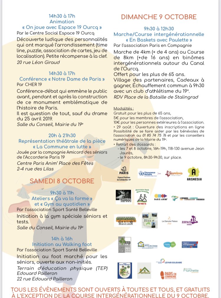 #seniors #SemaineBleue 2/2 du 2 au 9 octobre, tout pour combattre les idées reçues sur nos ainés, aînées ! Venez nombreux y participer ⬇️🔥⬇️🔥