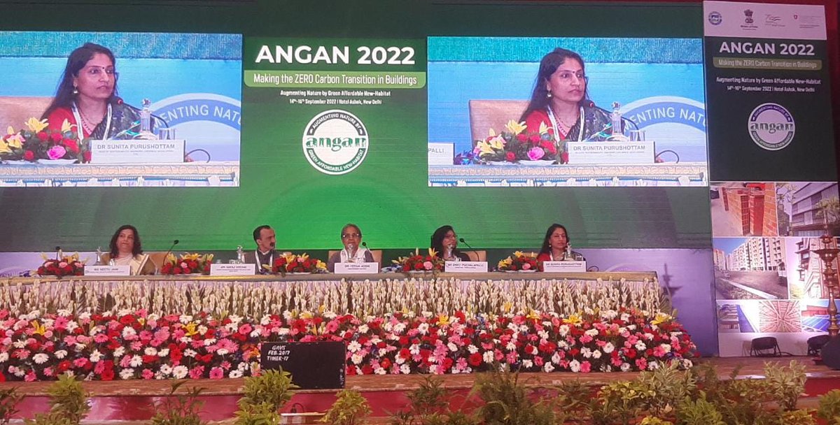 Opening Day 2 at #ANGAN22 by exploring the role of women in resource efficiency, decarbonisation in buildings &amp; the built environment. Follow this conversation with <a href="/mahilahsg/">Mahila Housing Trust</a> <a href="/optimiseddesign/">Terra Viridis</a> <a href="/SwatiPReddy/">Swati puchalapalli</a> <a href="/life_spaces/">Mahindra Lifespaces</a> <a href="/SuniPuru/">Sunita Purushottam</a> <a href="/panachegreens/">Panache Green</a> <a href="/neetuaesthetic/">Neetu Jain</a> #ANGAN2022