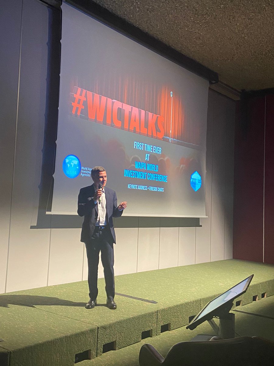 WAIPAorg's tweet photo. #DAY3 at #WIC22 observed Mr. Andreas Dressler, Managing Director, @FDI_Center, delivering his exclusive #WICtalks on the topic: "The Power of People in Investment Attraction". https://t.co/B8najzP78y
