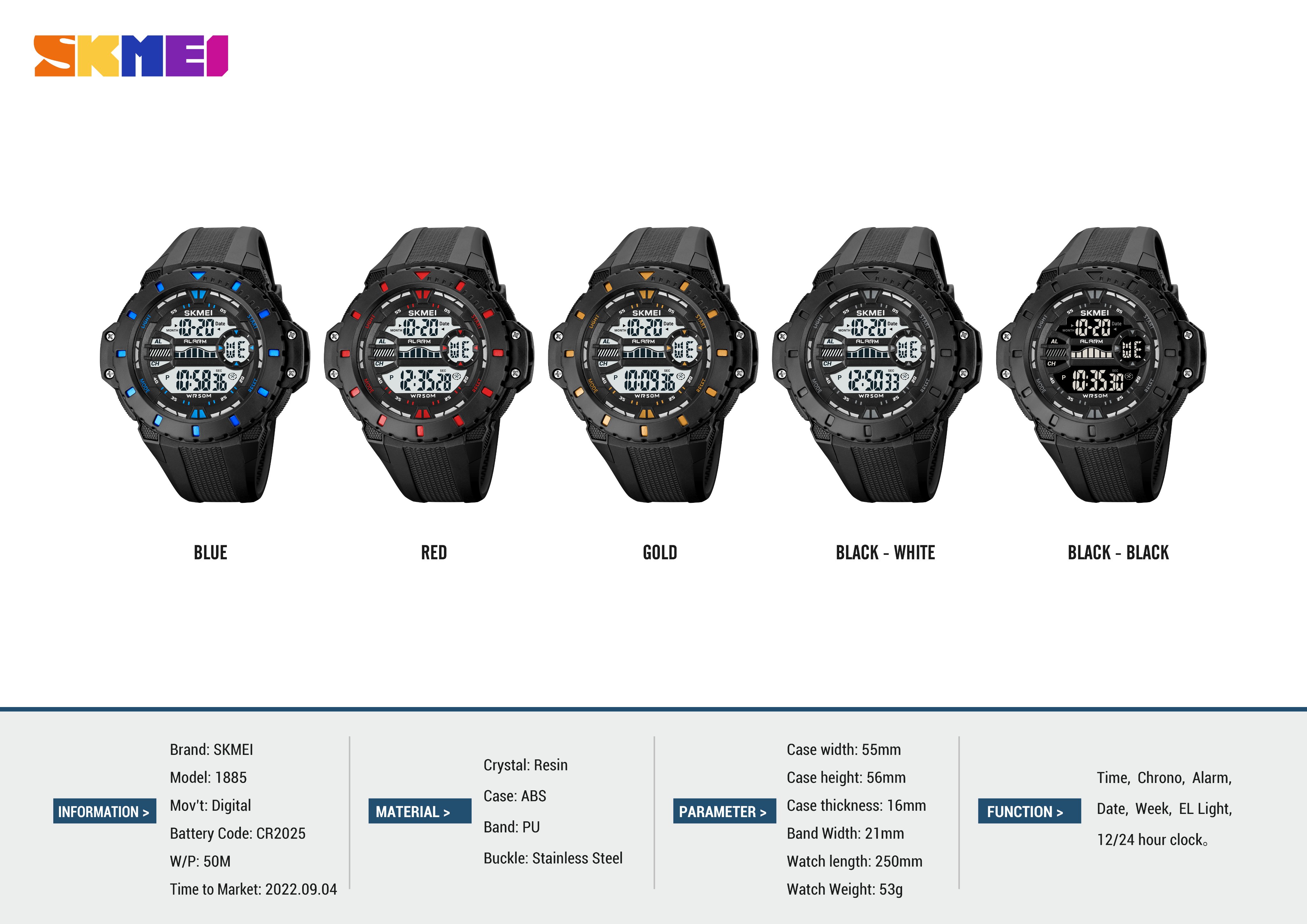 Skmei 1060 watch manual outlet
