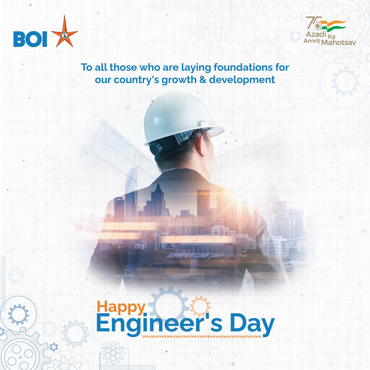 BankofIndia_IN's tweet photo. Celebrating the ones who have the power to change the world with their innovations &amp; ideas. On this Engineer's Day, Bank of India appreciates the efforts of engineers that go into making this world a better place. Happy Engineer's Day.
#AmritMahotsav #EngineersDay2022 https://t.co/T1o6YvihDL