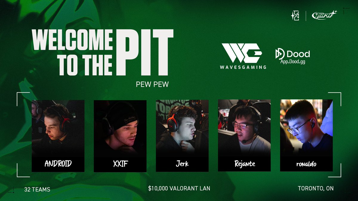 Welcome Pew-Pew to Toronto Valorant Viper's Pit #TVAL

<a href="/ANDROIDfps/">Bradley Fodor</a> | @XXiFtv | <a href="/JerkTBE/">j</a> | <a href="/RejanteVAL/">Rejante</a> | <a href="/ronaldotv_/">ronaldo</a> |

🗓️ September 24-25
📍 <a href="/wavesgaming_/">Waves Gaming</a> 
📺 twitch.tv/TorontoSerenity