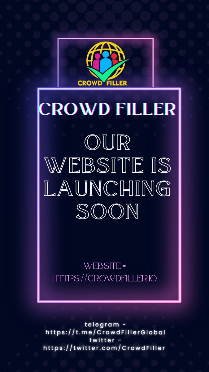 CrowdFiller's tweet photo. 🥇🥇 CROWD FILLER 🥇🥇

🔥🔥 OUR WEBSITE IS LAUNCHING SOON 🔥🔥

🌐 Website - https://t.co/xsdLaEExEP

📩 Telegram - https://t.co/2zSbQBDv7p

🎯 Twitter - https://t.co/wN8f742XdK

#viral #Trending #crypto #crowdfunding #Viralpost #tweet #CryptoInvestor #BinanceSmartChain #dolar https://t.co/HWEIWDRCHQ
