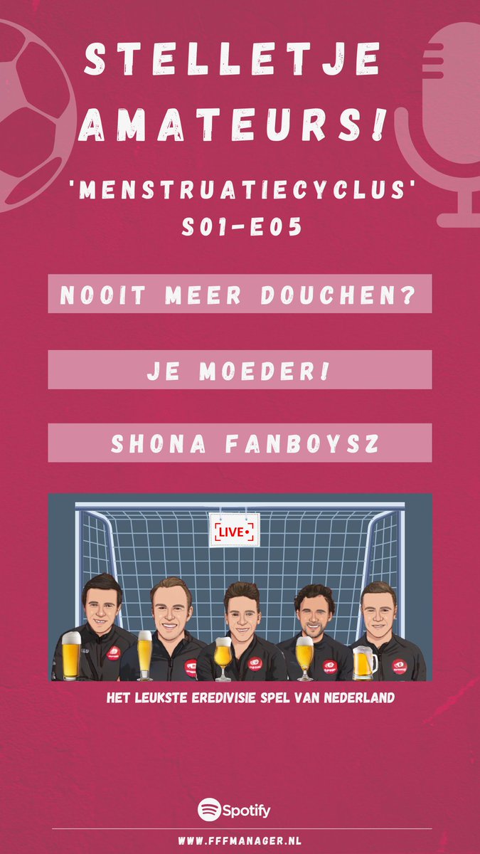 FffManager's tweet photo. Er staat weer een nieuwe aflevering online! 
Veel luister plezier!
https://t.co/anQjZjHaXl
#eredivisie #voetbal #amateurvoetbal #voetbalpraat https://t.co/qihHrcS7hh