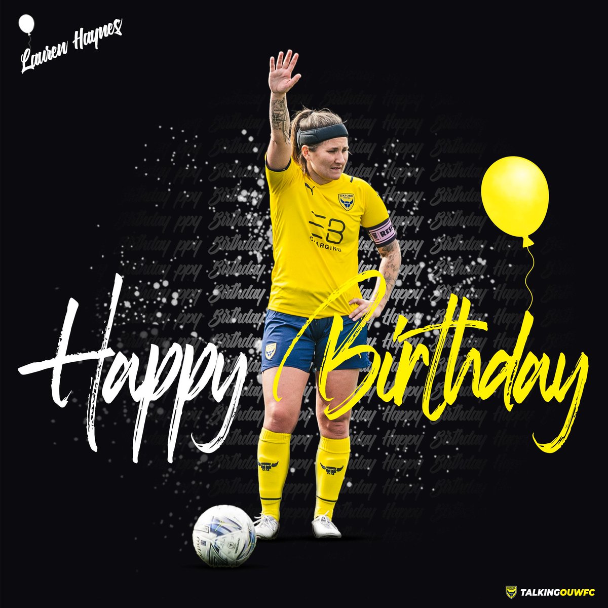 TalkingOUWFC's tweet image. Hands up if you're a year older today 🙋‍♀️

Happy birthday Skip, hope it's a good one @laurenhaynes11. 🎈