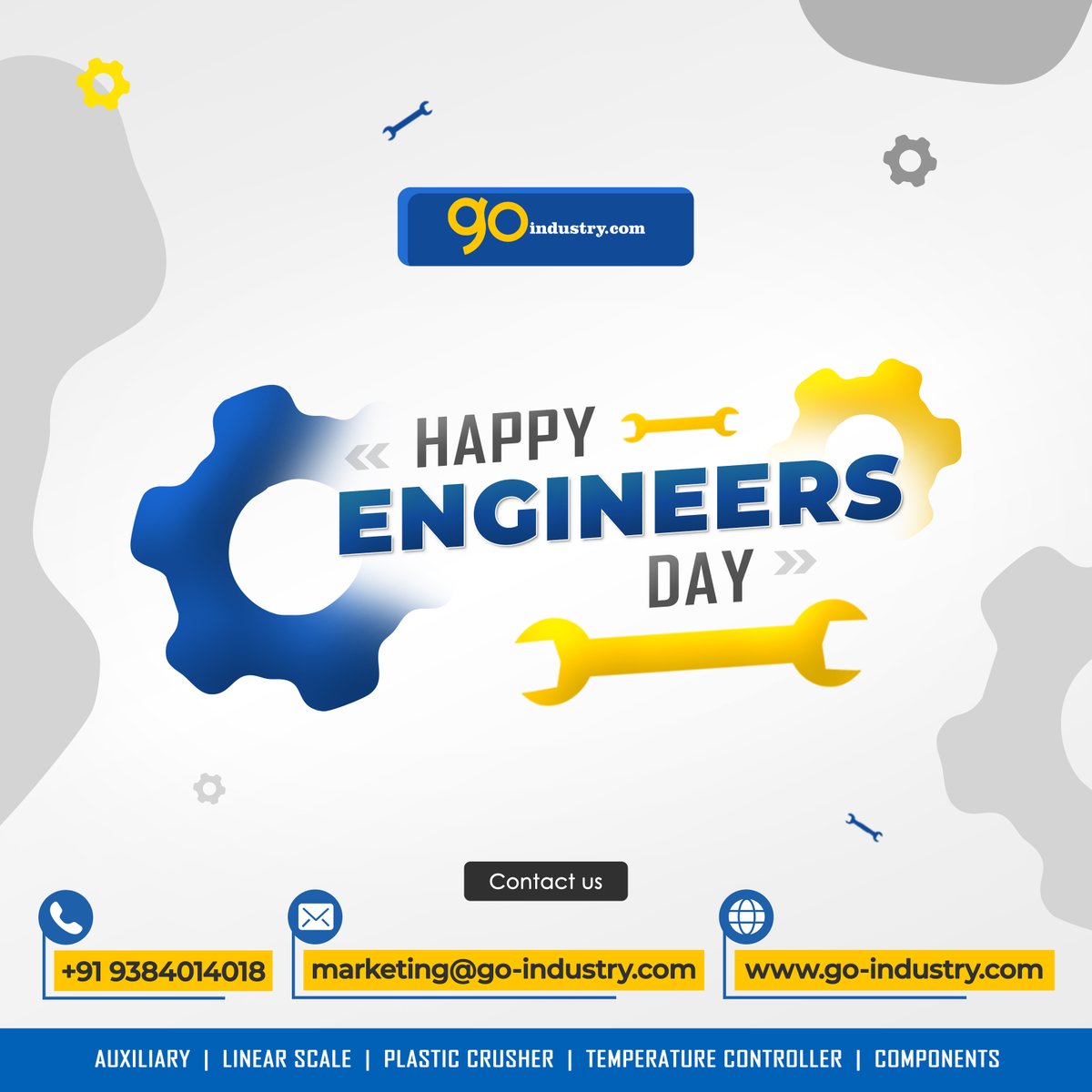 go_industry's tweet photo. Happy Engineer’s Day to all the Engineers. We salute your great ideas and innovations that have truly changed our lives.
#engineersday #engineeringlife #engineering #mechanical #mechanicproblems #mechanicalpencil #mechanicman #mechaniclife #mechanicsburg #goindustry https://t.co/0Jr6nGGRQG