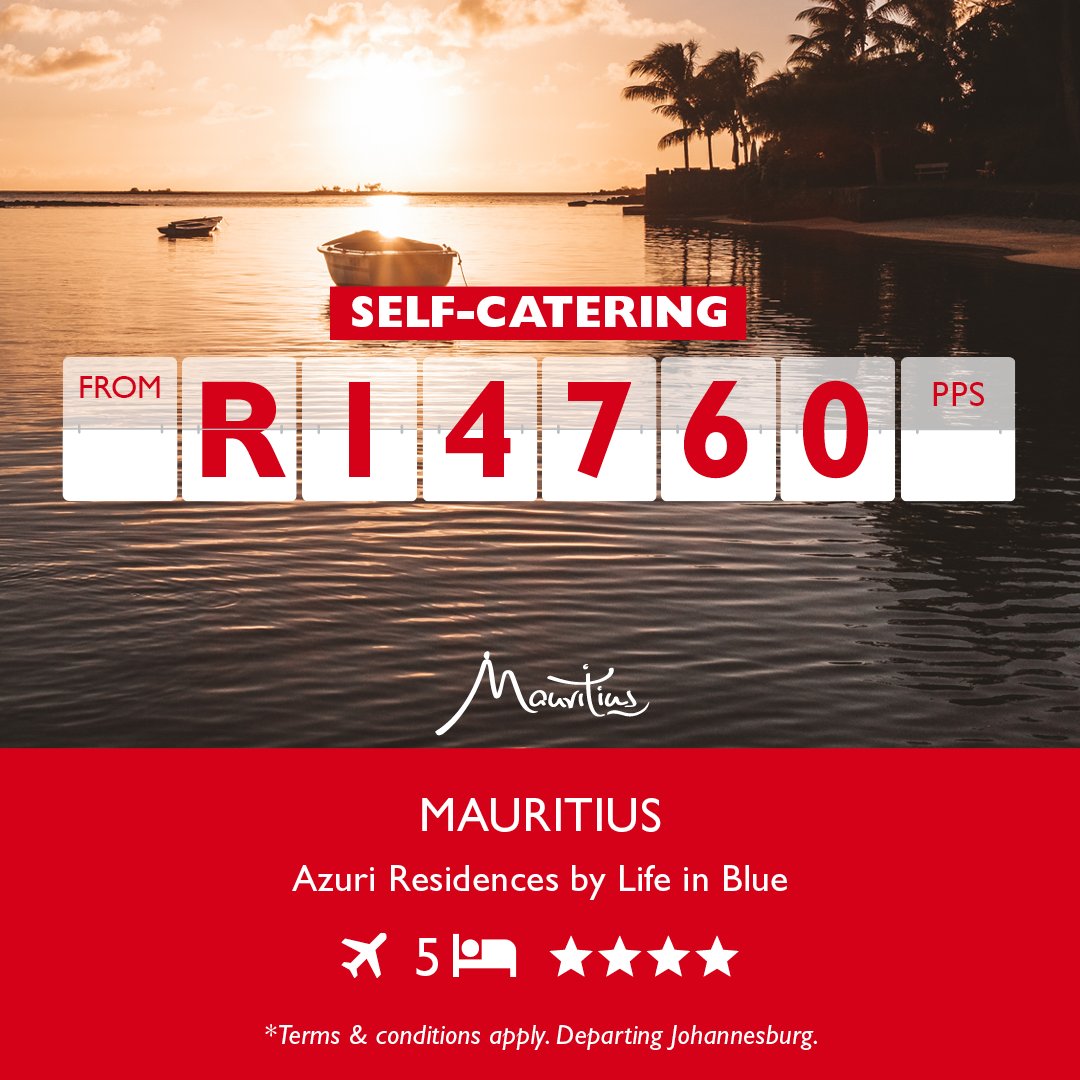 FlightCentreRSA's tweet photo. Mauritius is waiting for you to embark on a journey of a lifetime and experience its oceans, people, and mountains! 😍
Follow the link to view our jaw-dropping deals and book today! ⬇️
https://t.co/kA3cALAzgA
@mauritiusza
#experienceourexperience #secretmauritius https://t.co/UeYfmBfAYW