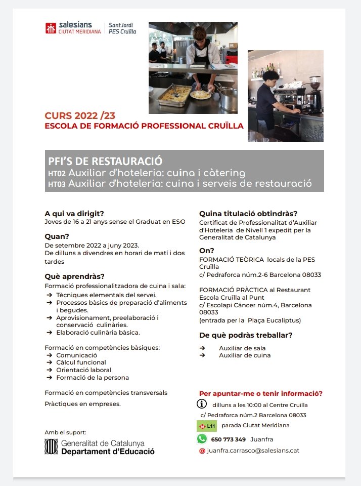 PES Cruïlla - Salesians Social tweet media