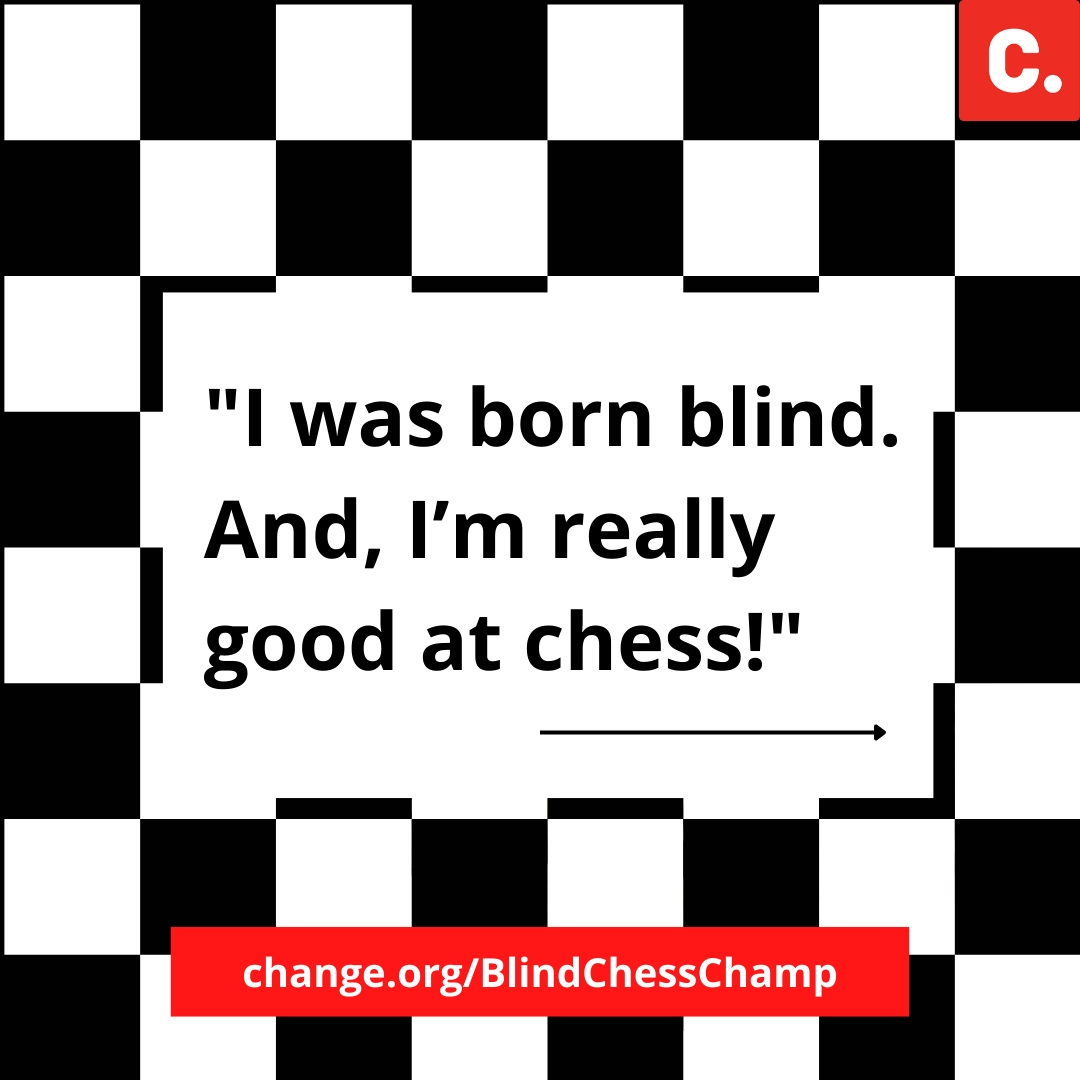 ChangeOrg_India's tweet photo. "I'm a champion abroad, but a pauper at home," says Mohammed Salih, a blind chess player from Kerala, who won the silver medal for India at the 2018 Asian Para Games. Today, he has to pull out of tournaments due to lack of funds. 

Sign his petition: https://t.co/T6FfTGgpQX https://t.co/chrokCs0sm