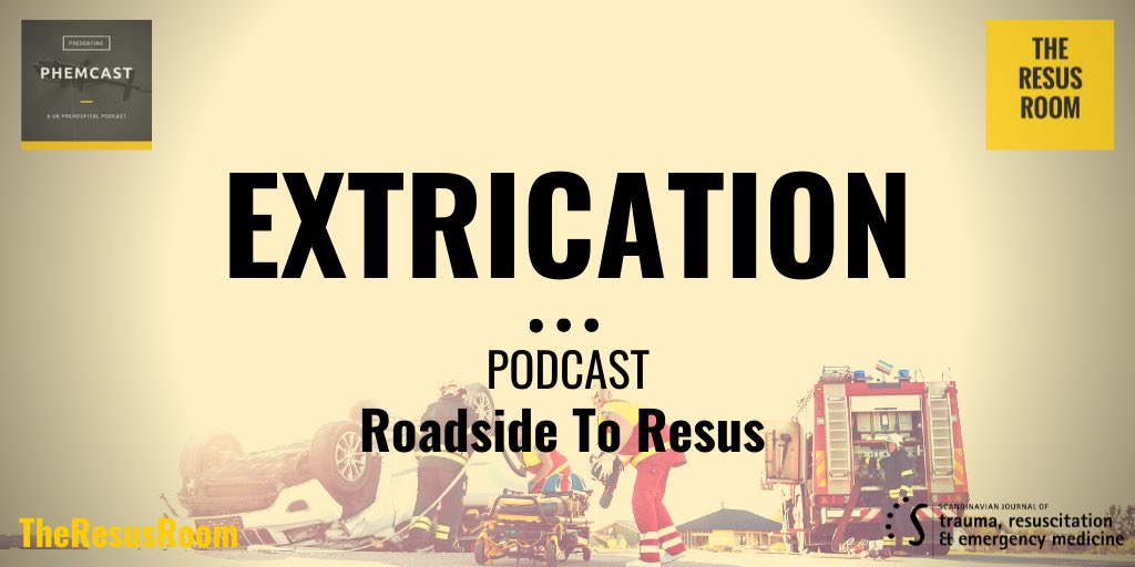 Extrication; Roadside to Resus
Out now!

•Background of extrication
•New evidence from <a href="/theEXITProject/">The EXIT Project</a> 
•A patient perspective
•Practice moving forwards

Featuring our good friends <a href="/PHEM_cast/">PHEM_cast</a> 

itunes.apple.com/gb/podcast/the…

open.spotify.com/show/4pGoo1XFn…

TheResusRoom.co.uk #FOAMed
