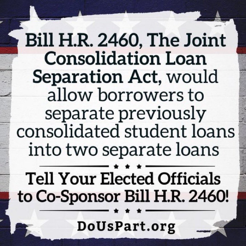 SoCaliGirlO2's tweet photo. #spousalconsolidationloans 😔 ➡️#predatorylending ⬅️
#SeparateOurLoans
#HR2460
#studentloans #studentloandebt #StudentLoanModification #studentloanhelp #StudentLoanProblems #StudentLoanRepair #studentloanrepayment
#tildeathdouspart @SC_DoUsPart #PSLF
https://t.co/WVEQjcNQl4 https://t.co/PYj3zXlGWa