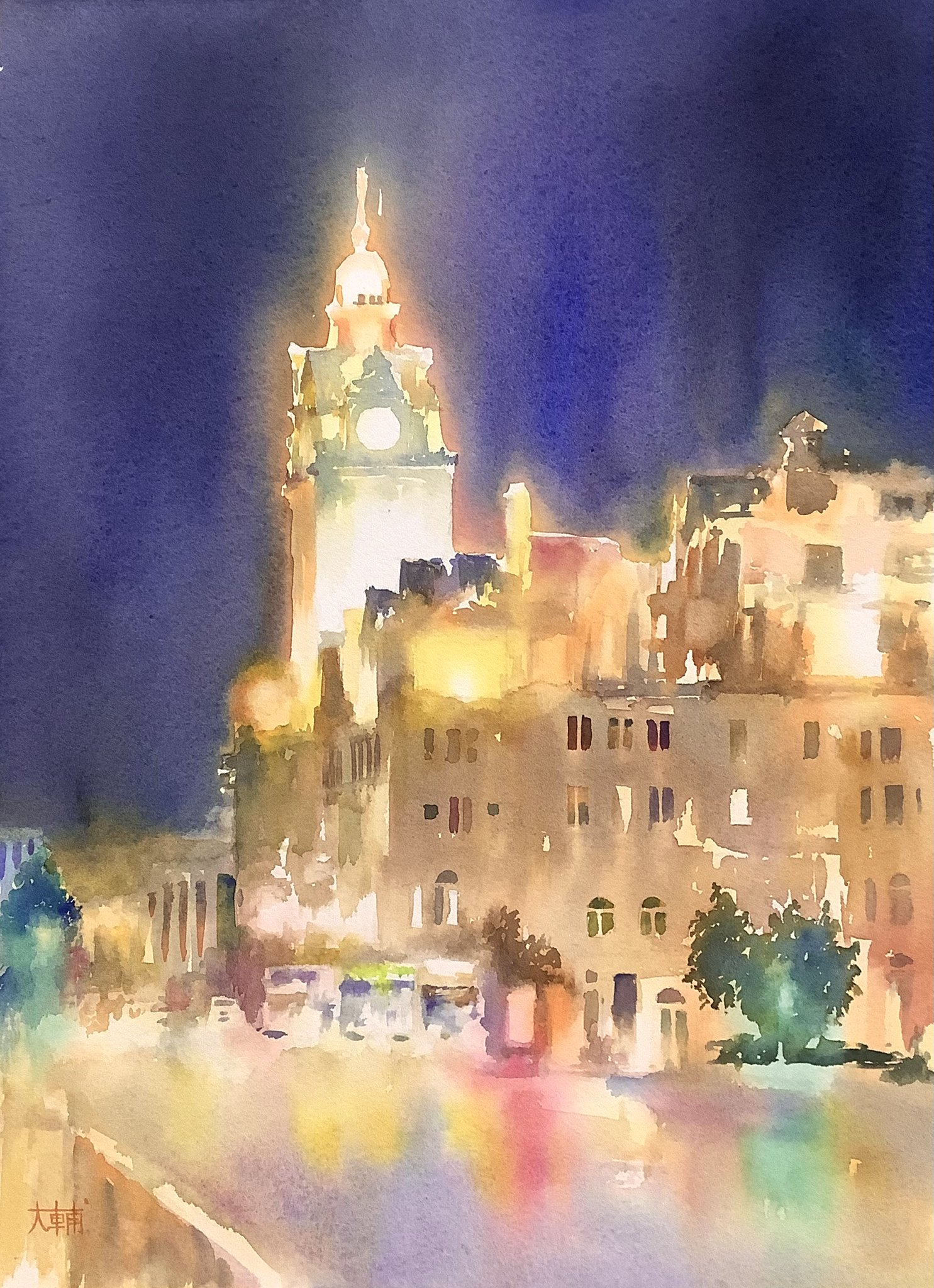 水彩画(港景)№177 水彩画(港景)№177