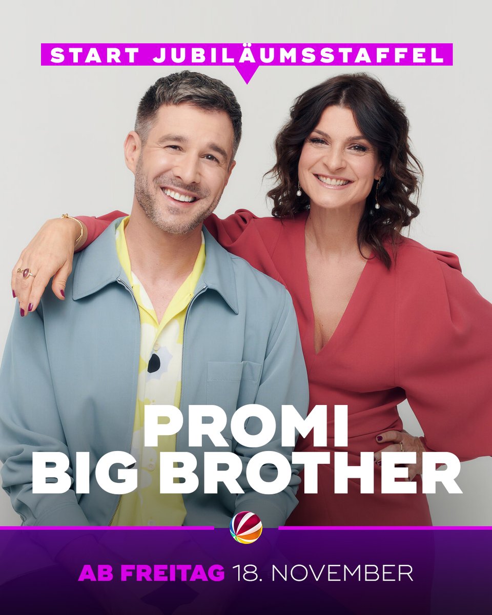 SAT.1 (@sat1) on Twitter photo ZUSCHAUER!
Big Brother hat seine Vorbereitungen für die Jubiläumsstaffel abgeschlossen. #PromiBB startet am Freitag, 18. November. Täglich live. Mit <a href="/marlenelufen/">Marlene Lufen</a> und <a href="/JochenSchropp/">Jochen Schropp</a>. ZUSCHAUER!
Big Brother hat seine Vorbereitungen für die Jubiläumsstaffel abgeschlossen. #PromiBB startet am Freitag, 18. November. Täglich live. Mit <a href="/marlenelufen/">Marlene Lufen</a> und <a href="/JochenSchropp/">Jochen Schropp</a>.