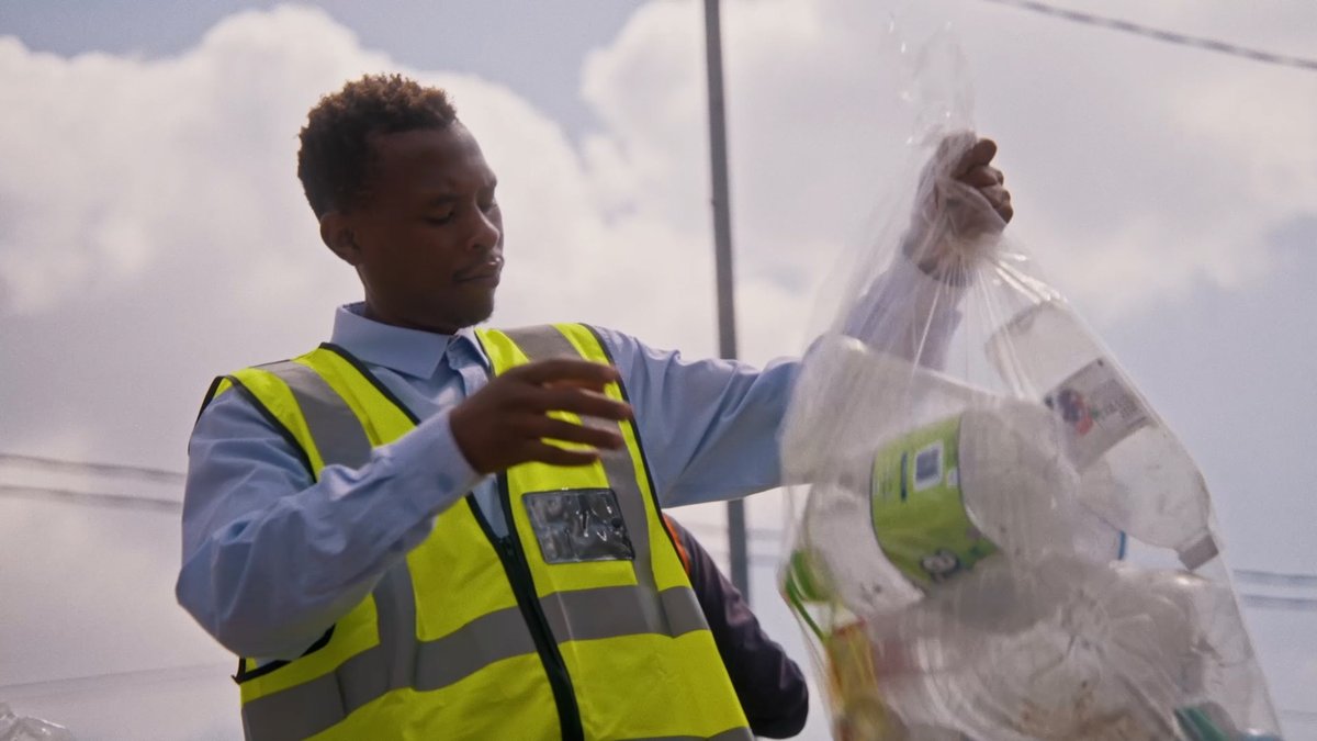 KasiEconomy's tweet photo. Smanga Mthembu has shown true Kasi innovation. His business, Umphakathi Recyclers, provides funeral cover in exchange for recyclables like PET bottles to the people of Soweto. 
Check out Smanga's story in the PETCO docu-series: https://t.co/OTdS1zgia2 https://t.co/VEPqPbm180