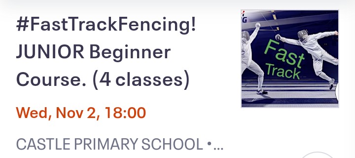 JUNIOR #Beginners began this week! 🙂 Next course for ages 11-15yrs is 02 Nov 22. Yesterday a SENIOR took to the piste on their 2nd 1-to-1 Sabre lesson with Jason and smashed it! #FastTrackFencing