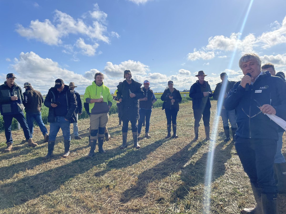 Done &amp; Dusted! 👏🏼👏🏼👏🏼 A beautiful sunny finish at the #OptimisingIrrigatedGrains Field Day. Keep an eye on this page &amp; our Facebook page for some key learnings from todays speakers. 
<a href="/far_australia/">FAR Australia</a> <a href="/SouthernNSWHub/">Southern NSW Innovation Hub</a> <a href="/GRDCNorth/">GRDC North</a> <a href="/SouthernFS/">Southern Farming Systems</a> @IrrigatedCC <a href="/IRECNSW/">IREC</a> <a href="/RiverinePlains/">Riverine Plains</a>