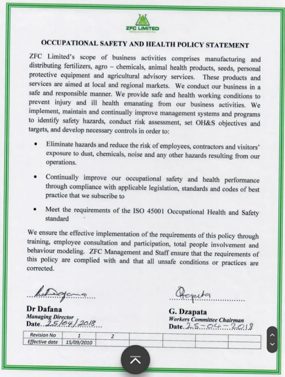 ZFC observes supplying safe, environmentally friendly and quality products and services.
#HelpingYouGetABetterCrop