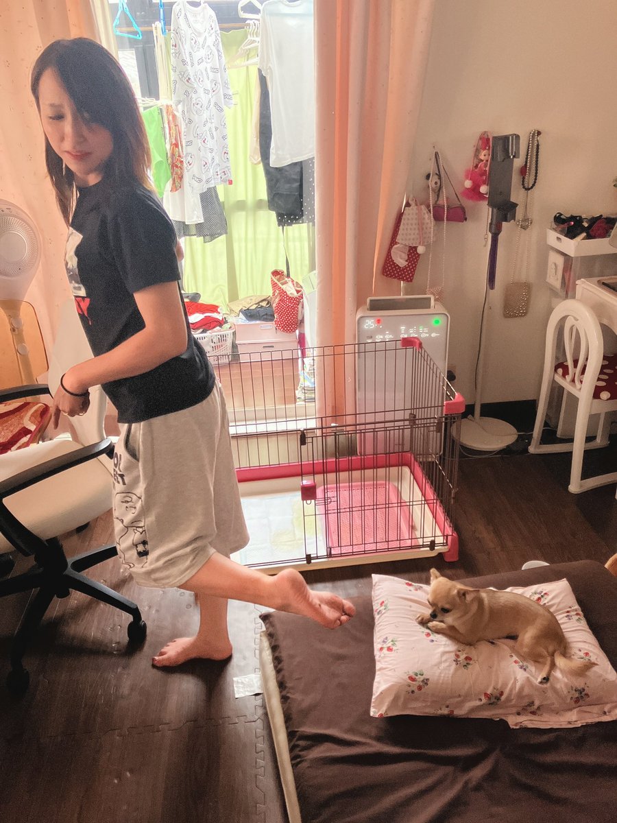 polo_manager's tweet photo. 配信部屋を作成中に足の裏を洗おうとしたら、、、犬の残りフンを踏んだ妹のpoloの一枚w
#ふわっち #KyouEn #たこ焼き https://t.co/71Bdkfwia4