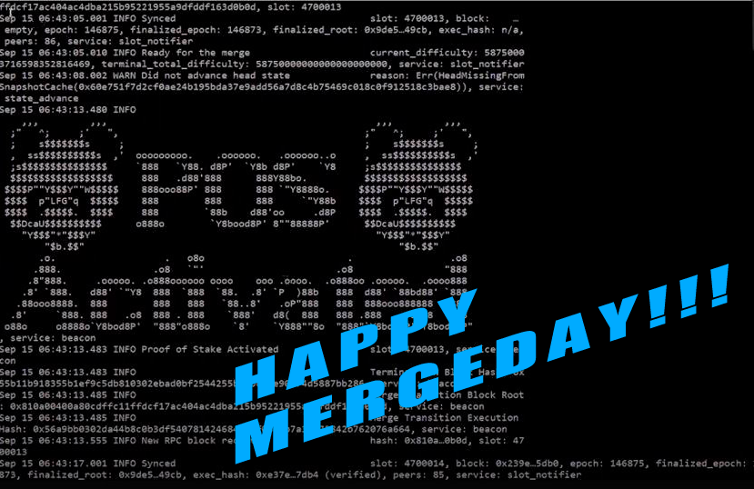 TalkGym_online's tweet photo. Happy #mergeday!!!!!
#Ethereum #eth #merge # https://t.co/fx5lxWaV6o
