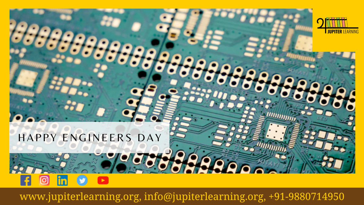 JupiterLearning's tweet photo. National Engineers Day is celebrated on September 15, the Birth Anniversary of Mokshagundam Visvesvaraya, who is known as the finest Engineer of this country. 

He received India's finest honour, the Bharat Ratna, in 1955.

#EngineersDay #jupiterlearning https://t.co/XBb7yWX0ZL