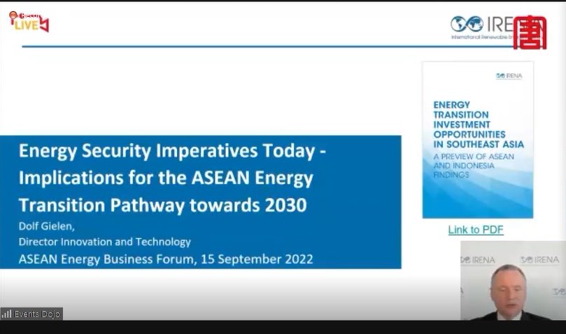 “Energy demand will continue to grow fast, hence demand reduction, more electrification, increased efficiency, and change of power generation mix is necessary.” -Dr Dolf Gielen, Director of Innovation and Technology Centre, IRENA, during one of the Keynote Addresses this morning