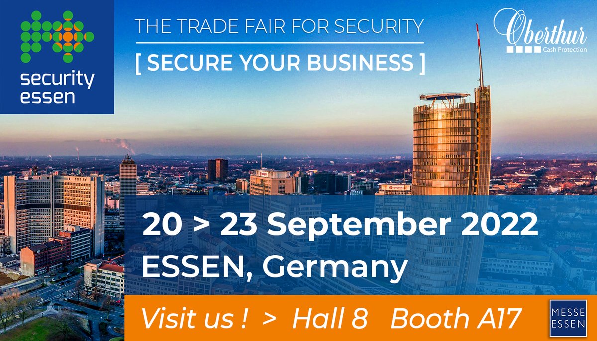 OberthurCP's tweet image. [ SECURITY ESSEN GERMANY DAY-5 ]

Still 5 days before Security Essen Germany 2022 🇩🇪

@OberthurCP experts are looking forward to meet you all there 🤝

See our cash protection solutions : bit.ly/3DtafHt

#OberthurCashProtection #SecurityEssen2022