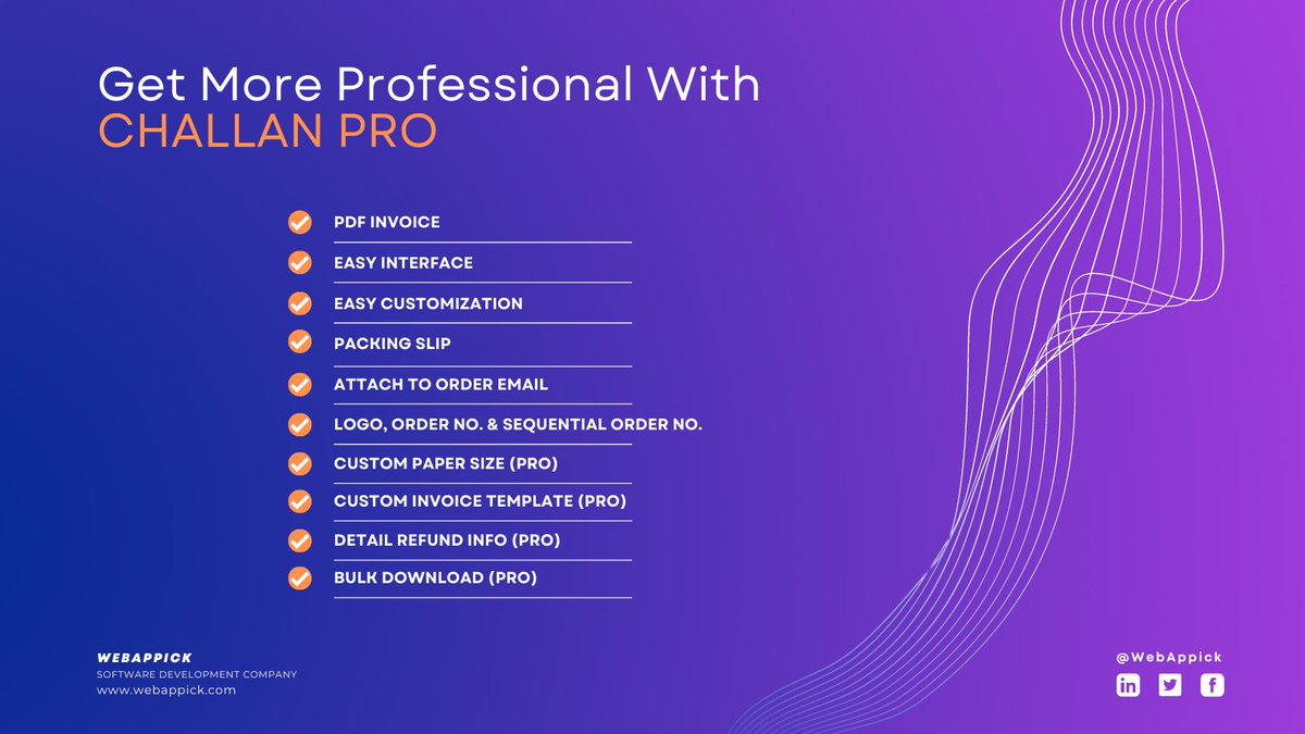 webappick's tweet photo. Get more #professional with CHALLAN PRO with these features in 2022
>CUSTOM PAPER SIZE (PRO)
>CUSTOM INVOICE TEMPLATE (PRO)
>DETAIL REFUND INFO (PRO)
>BULK DOWNLOAD (PRO)
https://t.co/TZR0cxUs71
#WordPress #WooCommerce #custominvoice #custompackingslip #WebAppick https://t.co/u1dujJHTmo