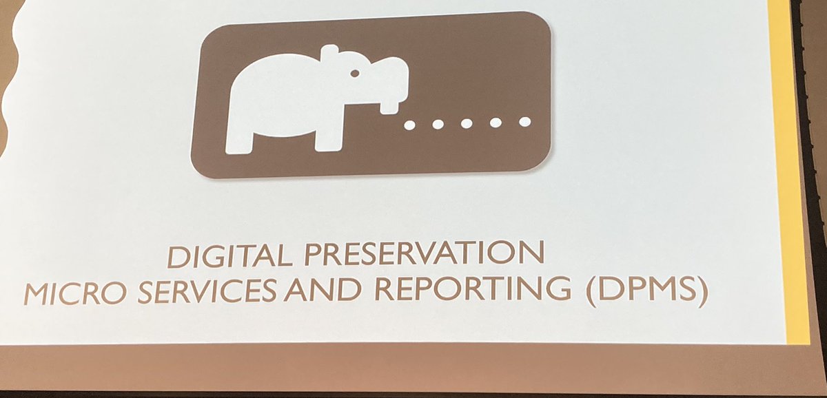 EdithHalvarsson's tweet photo. It’s another iPres animal! The hungry, hungry data eating hippo. @JamesMooneyUK talking about gathering data about @bodleianlibs repositories with open source tools and frameworks. #dpoxford #iPres2022 https://t.co/0NBs7eVKah