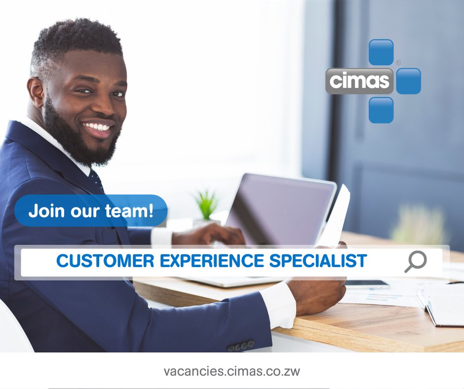 CimasHealth's tweet photo. Vacancy Alert!
The Group wishes to invite applications from suitably qualified &amp; experienced individuals to fill the Customer Experience Specialist role that has arisen in our organization. https://t.co/orqyGPPfuh