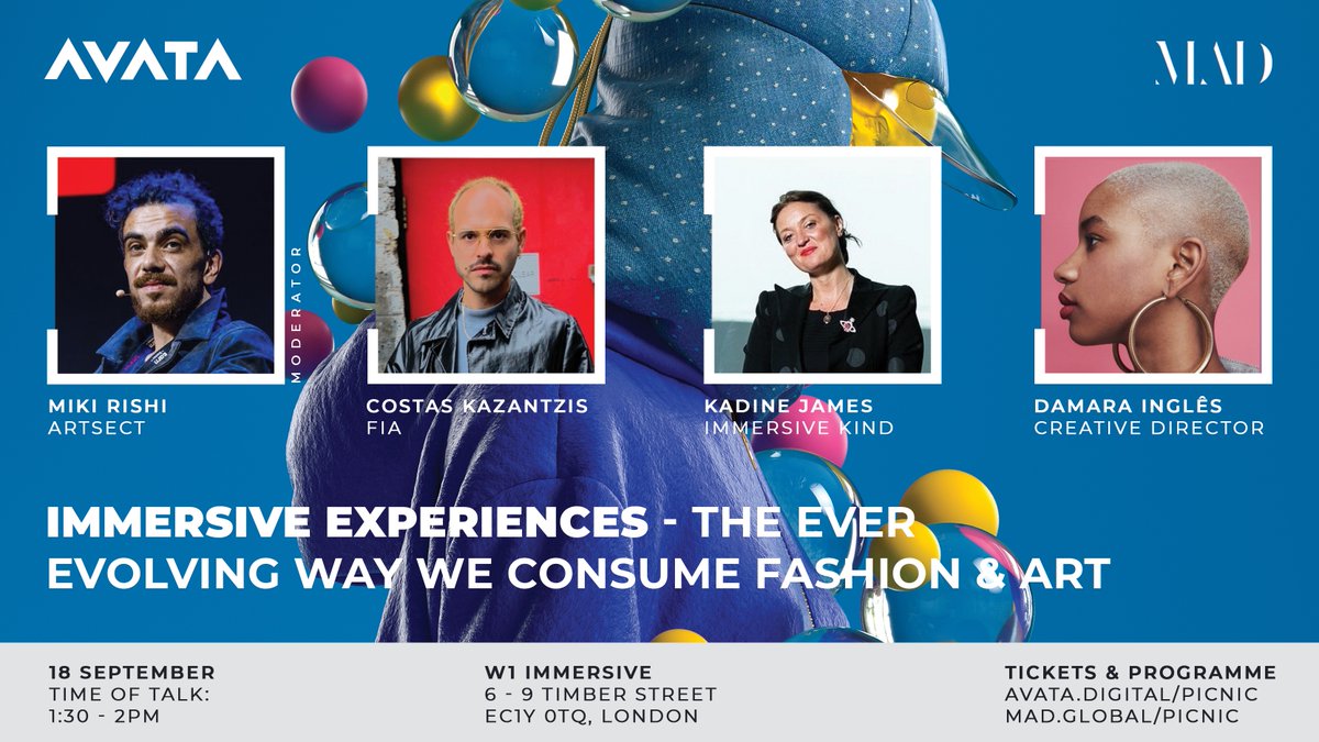 Looking forward to this Sunday! Excited to discuss the ever evolving way we consume Fashion & Art together with @ArtSectDAO @ImmersiveKind @InglesDamara ! event curated by @AvataOfficial @MAD__Global ❤️ #digitalfashion #LFW