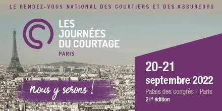 Nous serons présents aux @JDC_Courtage #Paris les 20 et 21 septembre 😉 #courtage #courtier