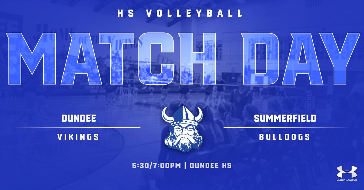 DundeeAthletics's tweet photo. Good luck to HS Volleyball as they take on Summerfield today at home! Tonight is also Dig Pink! 🏐

Doors open at 5:00pm. Admission is $5! https://t.co/NoEnWlBBnu