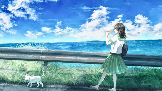 「brown hair horizon」 illustration images(Latest)｜2pages