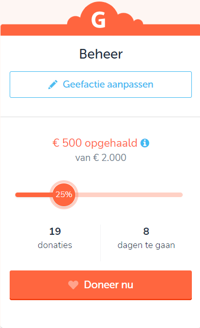 We zijn alweer op een kwart van ons streefbedrag voor <a href="/villapardoes/">Villa Pardoes</a> . Tot en met volgende week vrijdag gaan we ploggen om geld in te zamelen voor ernstig zieke kinderen. Wil jij ons helpen ons streefbedrag te halen? tinyurl.com/4u7awtt3