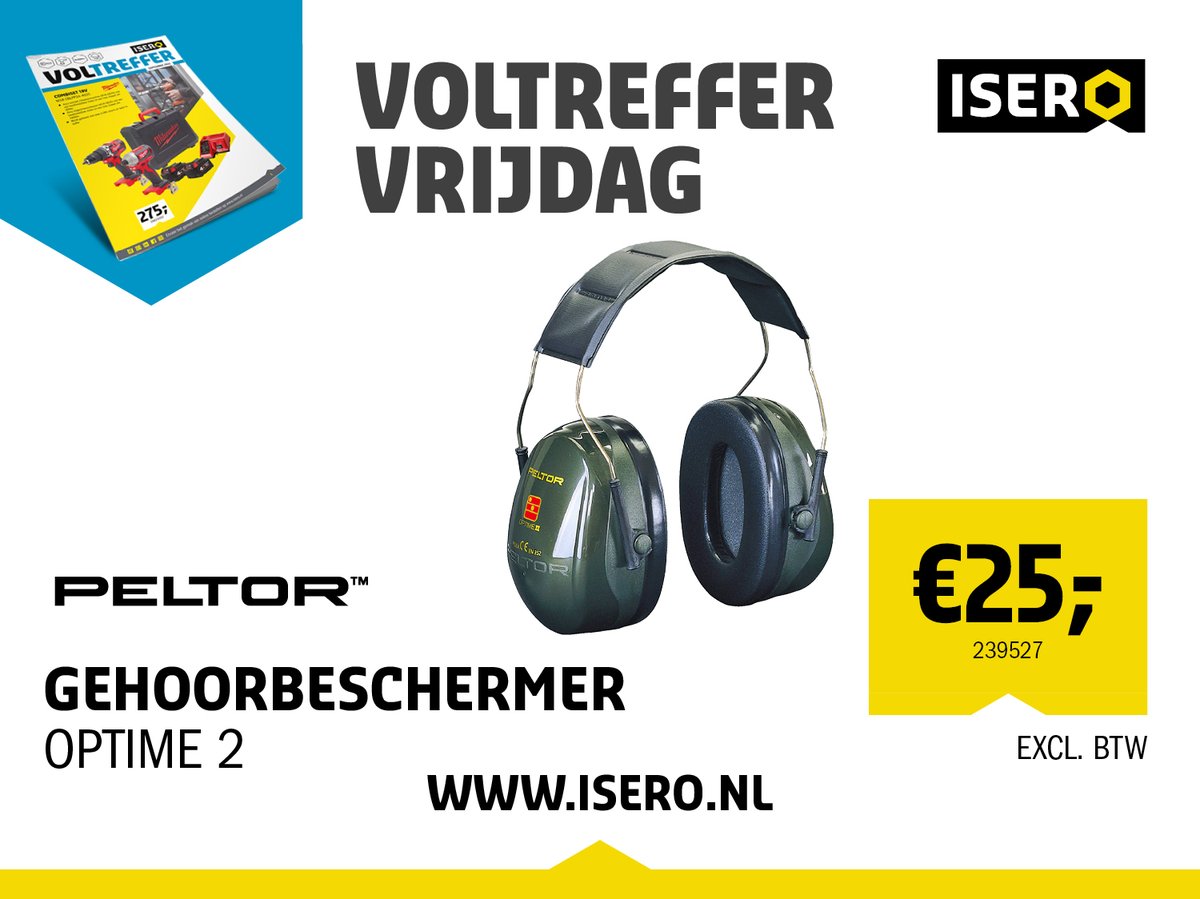 Voltreffer Vrijdag!

Peltor gehoorbeschermer, ontwikkeld voor veeleisende, lawaaierige omgevingen 📢👂🔕

Meer info of direct bestellen:
➡️ bit.ly/3eRGQwu ⬅️