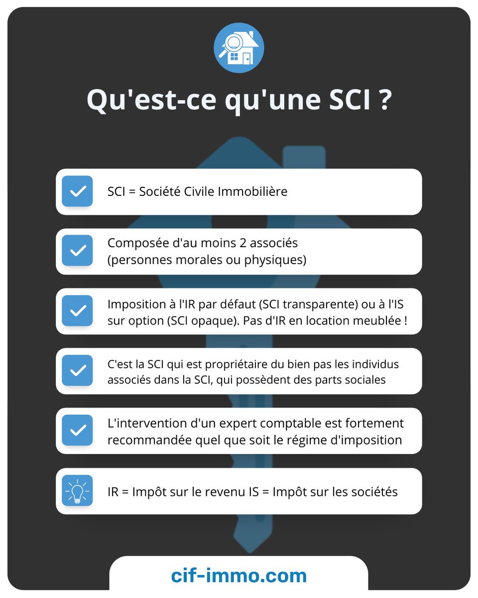 CIFIMMO30's tweet photo. 💡 Qu'est-ce qu'une SCI ?

-> Rendez vous sur notre Insta ou Facebook pour plus d'info !

#SCI #immobilier https://t.co/x36VRrAh7W