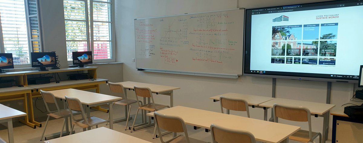 ju_ducros's tweet photo. Nouvelles conditions de travail au @Lycee_Monod Ă @EnghienlesBains
#monodElB #mathsciences #mpc #math #sciences https://t.co/Z272mjnqMZ