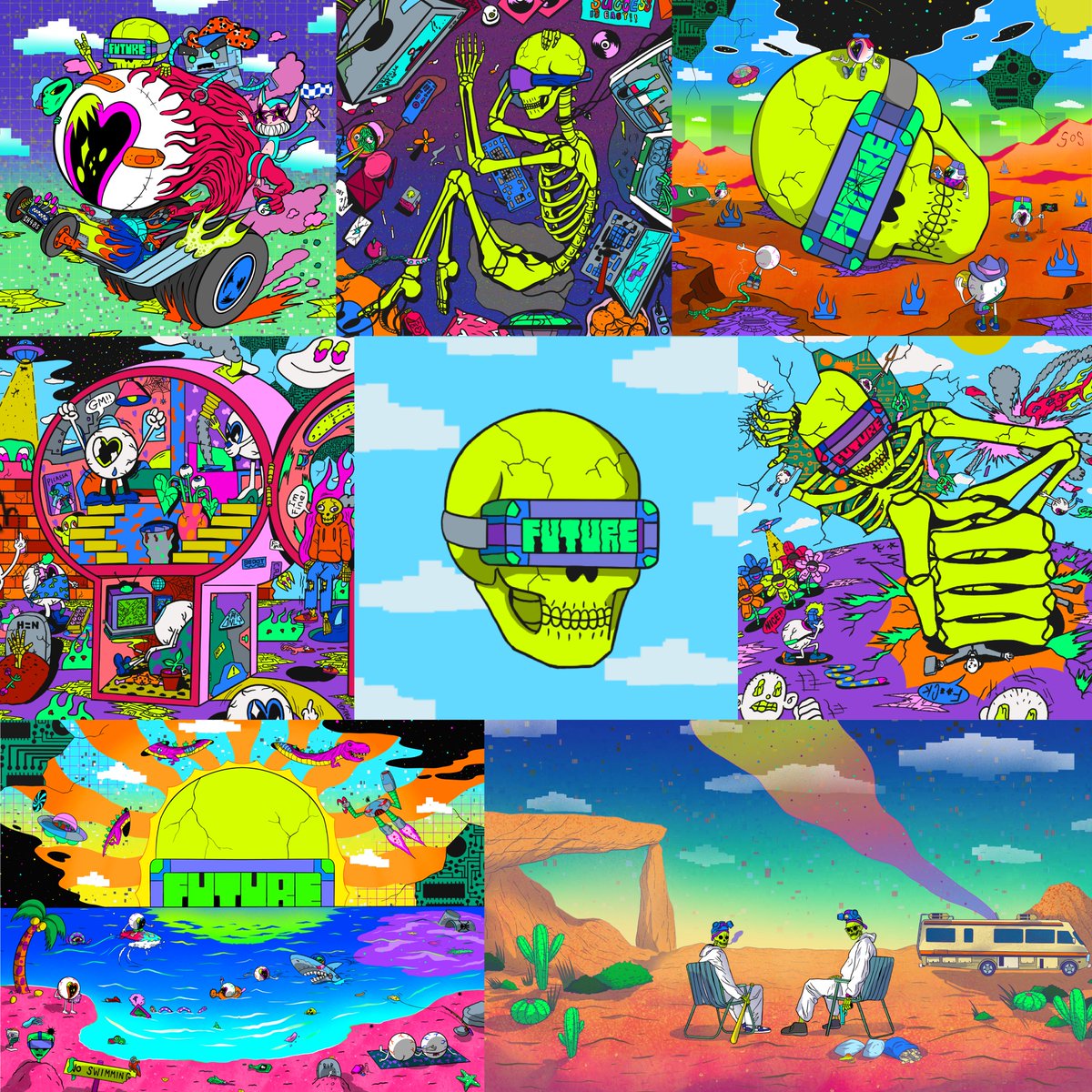 ptitheart's tweet photo. GM/GN🤠#artistsontwitter #nftart https://t.co/REcoKMutCY