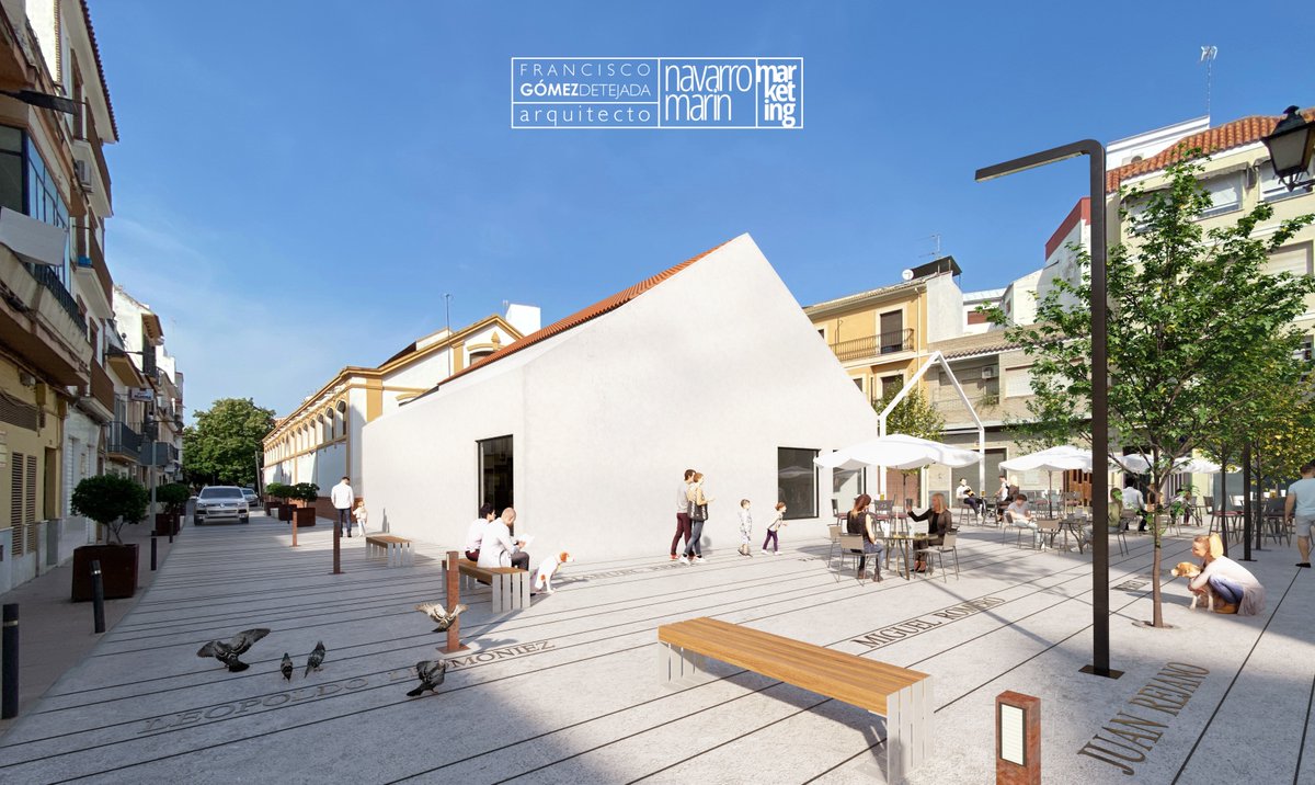 gomezdetejada's tweet photo. Proyecto de Reforma de la Plaza de Abastos de Puente Genil y su entorno, diseñado conjuntamente por nuestro estudio y @javierNVR.

https://t.co/O7wPUKjcko https://t.co/vUnDL8KqZ5