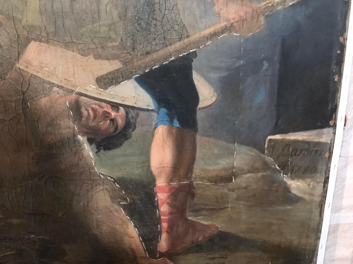 L’expo «#jeanbardin (1732-1809), le feu sacré» en préparation est l’occasion de restaurer des #œuvres en très mauvais état conservées dans des églises comme le maître autel de l’église de Charmentray grâce à l’aide de la DRAC Île de France et du département de la Seine et Marne.