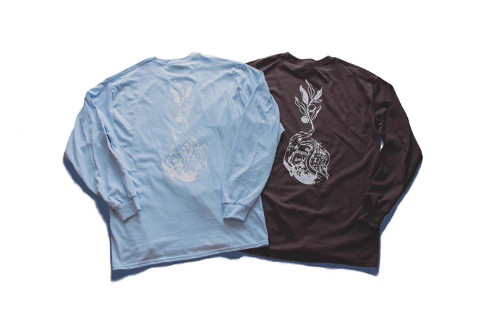 \販売開始/long sleeve t-shirt【JuvenileLeap】light blue / dark chocolateM / L / XL¥6,600-#juvenileleap #ロンT下記リンクより購入 