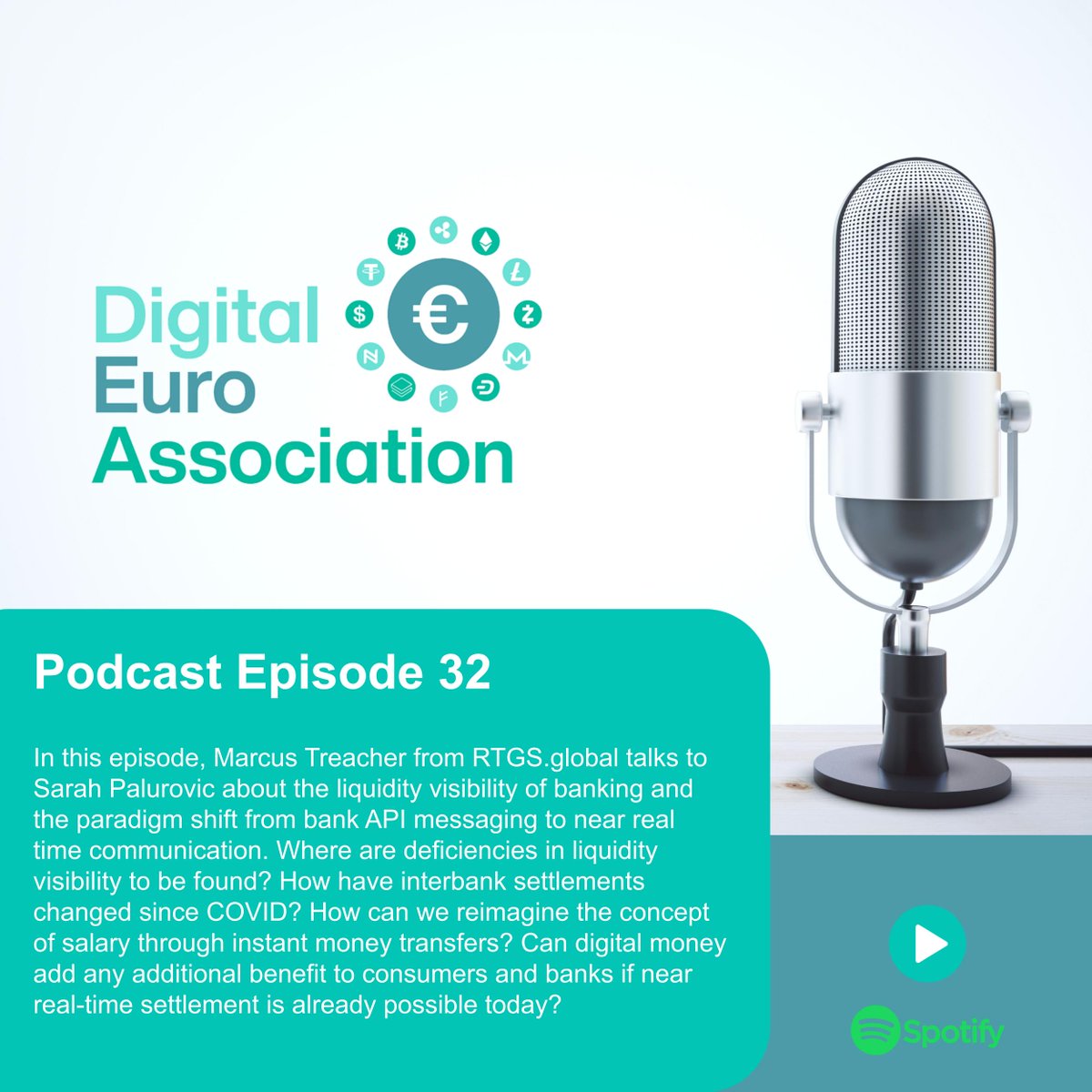 Where are deficiencies in liquidity visibility to be found? How have interbank settlements changed since COVID?

Tune in to the newest episode of the Digital Euro Podcast where <a href="/marcus_treacher/">Marcus Treacher</a> sheds light on these and other questions

Link to the episode: dea-podcast.podigee.io/33-neue-episode
